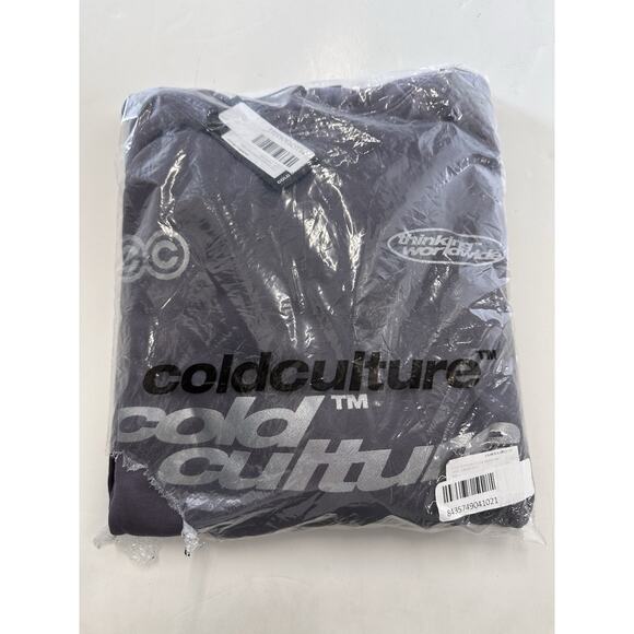 Cold Culture Detailed Hoodie Heavy Gray Large - Picture 5 of 6